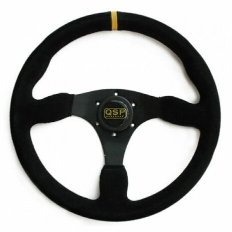 Handlebar 350mm/flat (suede) - Black QSP