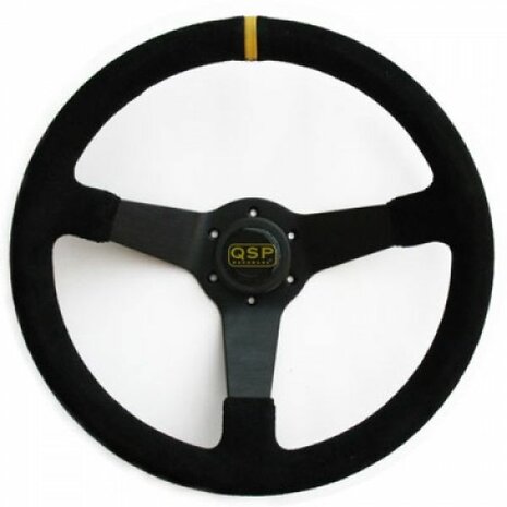 Guidon 350mm/70mm de profondeur (daim) - Noir QSP
