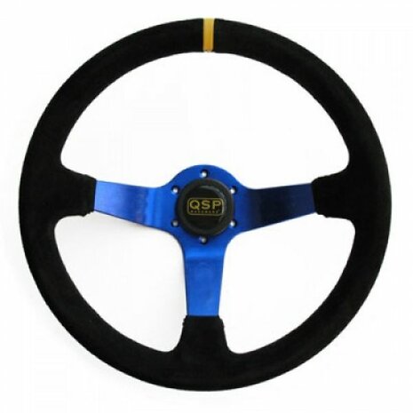 Handlebar 350mm/70mm deep (suede) - Blue QSP