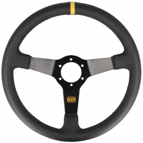 Guidon 350mm/70mm de profondeur (cuir) - Noir QSP