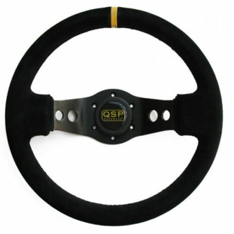 Handlebar 350mm/65mm deep (suede) - Black QSP