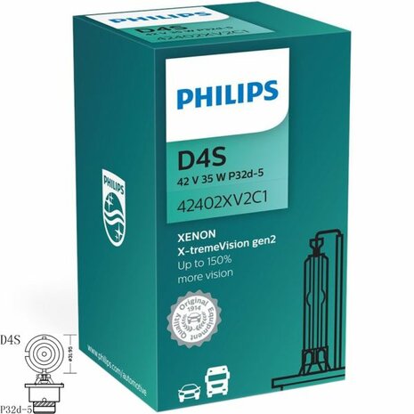 gen2 D4S Xenonlampe &ndash; 4800K Philips X-tremeVision