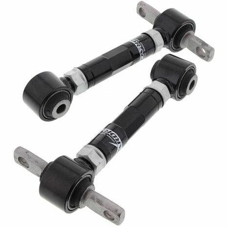 Camber kit achterzijde - Zwart - Gehard rubberen bussen (-4 graden) Hardrace Honda