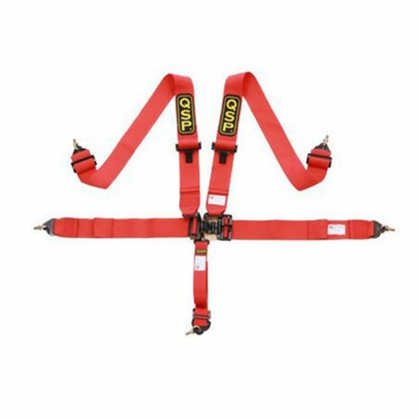 Ceinture 5 points style Nascar - Rouge QSP