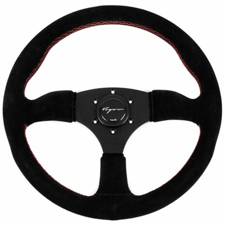 Spa steering wheel 350/50mm suede with red stitching Vigor