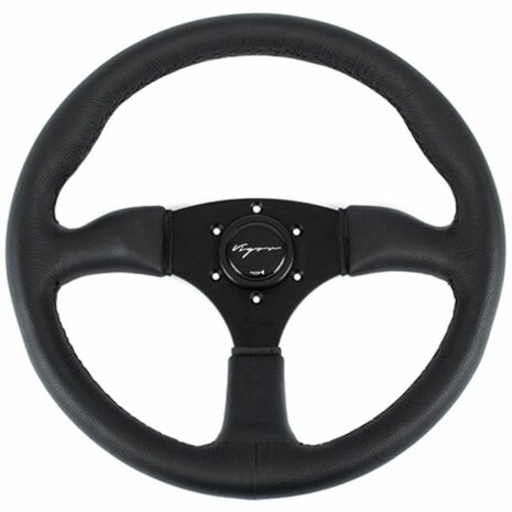 Volant Spa 350/50mm cuir avec surpiq&ucirc;res noires Vigor