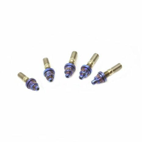 Jeu d'embouts filet&eacute;s en titane c&ocirc;t&eacute; &eacute;chappement culasse M10 - 5x (finition br&ucirc;l&eacute;e) SpeedFactory Honda