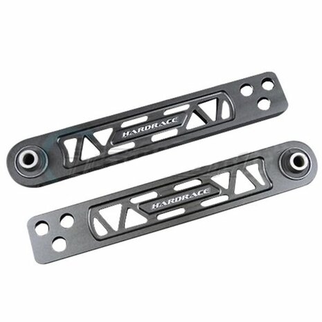 Triangles de suspension inf&eacute;rieurs arri&egrave;re - Noirs - Silentblocs en caoutchouc tremp&eacute; Hardrace Honda