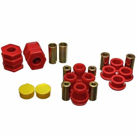 Draagarmrubbers voorzijde - Rood Energy Suspenion Honda