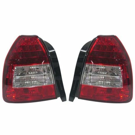 Feux arri&egrave;re cristal rouge/blanc Sonar Honda Civic