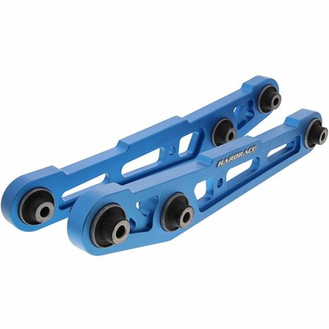 Draagarmen achterzijde onder gehard rubberen bussen - Blauw Hardrace Honda