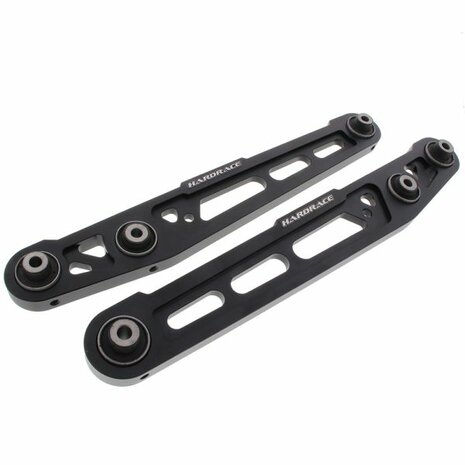 Triangles de suspension inf&eacute;rieurs arri&egrave;re - Noirs - Silentblocs en caoutchouc tremp&eacute; Hardrace Honda