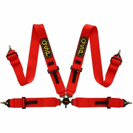 4-point belt 3&#039;&#039; without FIA - Red QSP