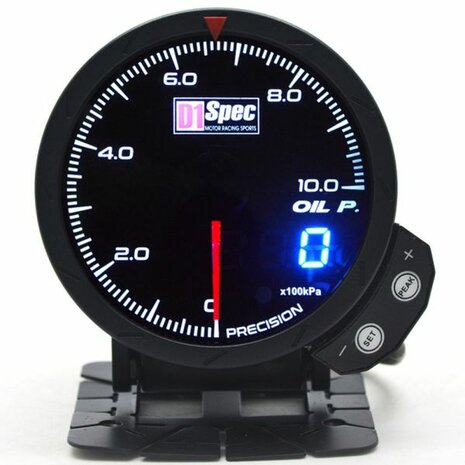 Oil pressure gauge 60mm 0-10 BAR D1 Spec