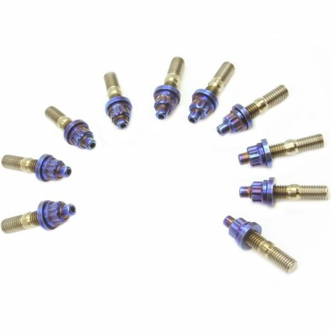 Titan-Gewindestangensatz einlass- oder auslassseitiger Zylinderkopf &ndash; M8x45mm 10x (gebrannt) SpeedFactory