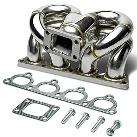 Turbo spruitstuk rvs met T3 (Ramhorn) FullRacing Honda D-series