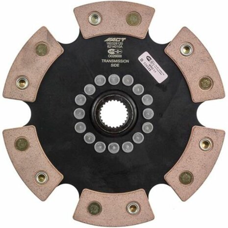 Disque d&rsquo;embrayage comp&eacute;tition rigide 6 patins ACT Honda Accord Civic