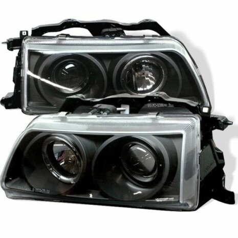 Headlights Angel Eyes black (model 90-92) Sonar Honda