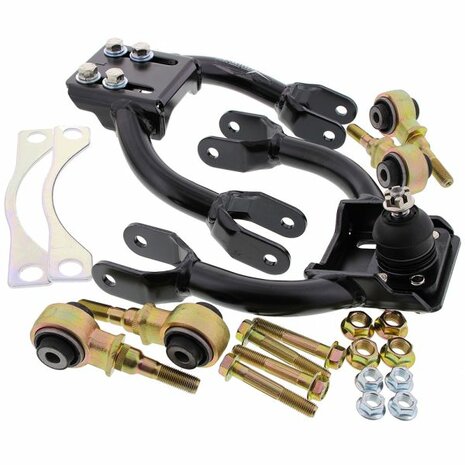 Kit carrossage avant bagues en caoutchouc durci - Noir Hardrace Honda