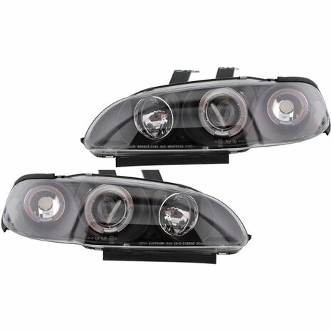 Scheinwerfer Angel Eyes einteilig schwarz Sonar Honda