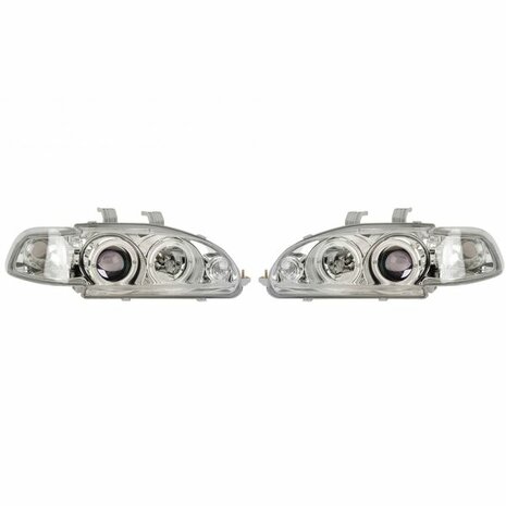 Scheinwerfer Angel Eyes einteilig verchromt Sonar Honda