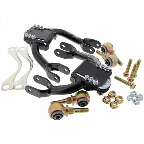Kit carrossage avant bagues en caoutchouc durci - Noir Hardrace Honda