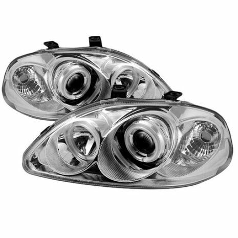 Headlights Angel Eyes chrome Sonar Honda