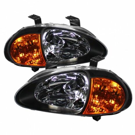 Headlights one piece black JDM Spring Honda Del Sol