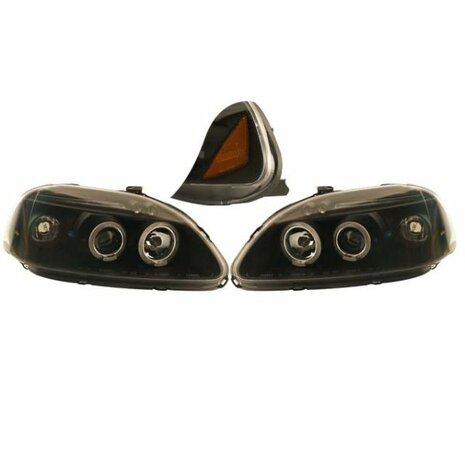 Koplampen Angel Eyes zwart Spring Honda