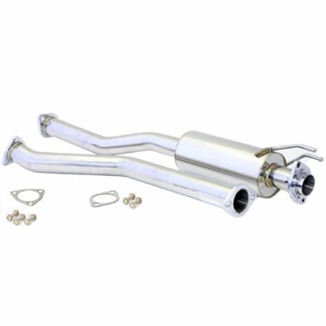 Silencieux interm&eacute;diaire en acier inoxydable M2 Motorsport Honda