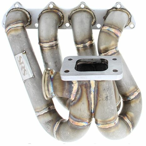 Collecteur turbo en acier inoxydable, montage sup&eacute;rieur avec bride T3 bride de soupape de d&eacute;charge en bande V 44-46 mm SRS Honda B-series
