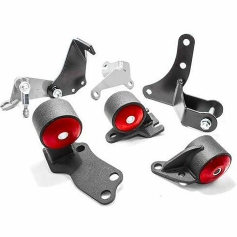 Motorsteunen D-serie -92 motor en hydro versnellingsbak - 60A - straat (rood) Innovative Mounts Honda