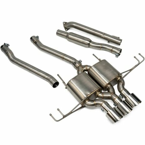 Catback exhaust system R60 stainless steel tips SRS Honda Civic Type R