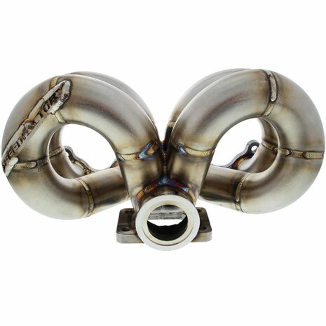 Turbokr&uuml;mmer T3-Turboflansch im Ram-Stil aus Edelstahl, 44-mm-V-Band-Wastegate-Flansch SpeedFactory