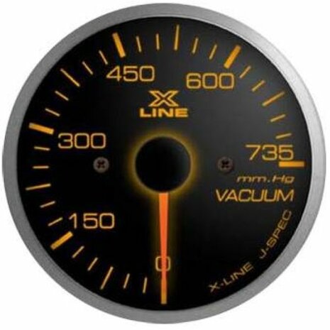 Xline Vakuummeter schwarz/bernsteinfarben Stri Xline