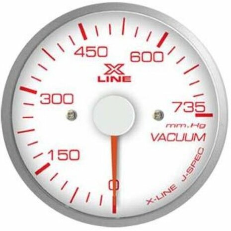 Xline Vakuummeter wei&szlig;/bernsteinfarben Stri Xline