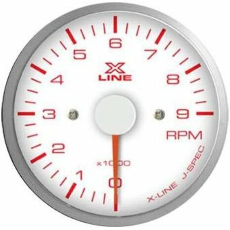 Xline RPM meter white/amber Stri Xline