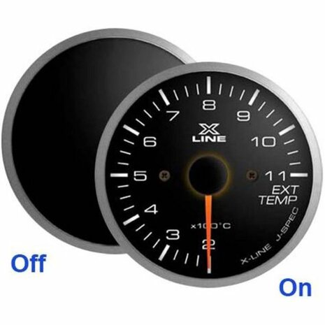 Xline Abgastemp. Meter SLM wei&szlig; Stri Xline