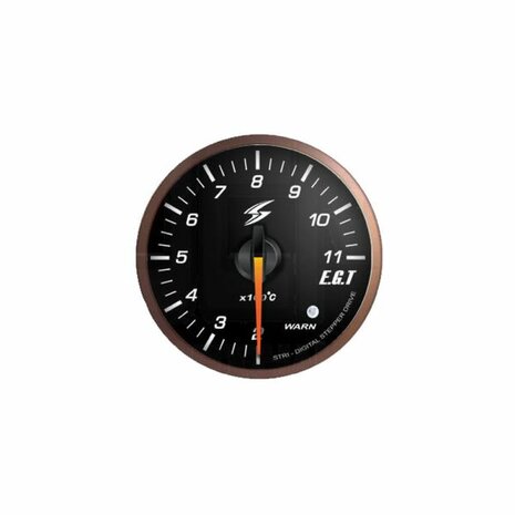 DSD-CS Exhaust Gas Temperature Gauge Black/White (52mm) (200&deg;C - 1100&deg;C) Stri