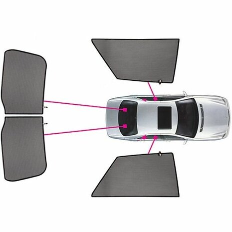 Sun protection from the B-pillar Privacy Shades Honda