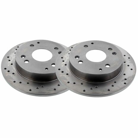 Disques de frein arri&egrave;re (260mm / 4x114.3) - Perc&eacute;s Brakemax Honda
