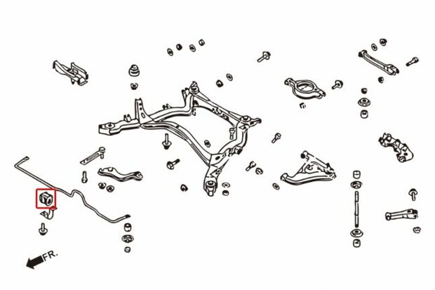 Stabilisatorgummi hinten NISSAN S13/S14 2 USE Hardrace