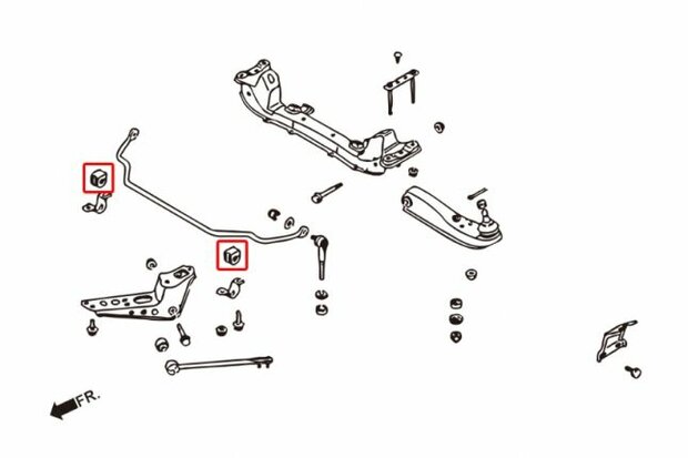 Stabilisatorgummi vorne NISSAN S13 28M VERWENDEN Hardrace