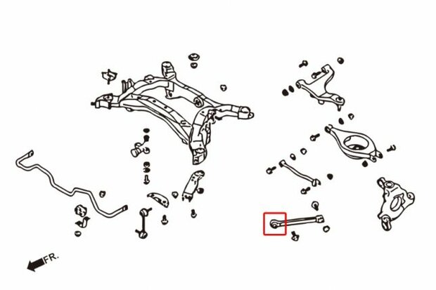 L&auml;ngslenkergummis hinten NISSAN 350Z/Z33/G35 03-06 Hardrace