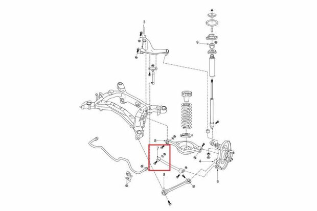 Querlenkergummis unter hinten NISSAN 350Z/Z33/G35 03-06 Hardrace