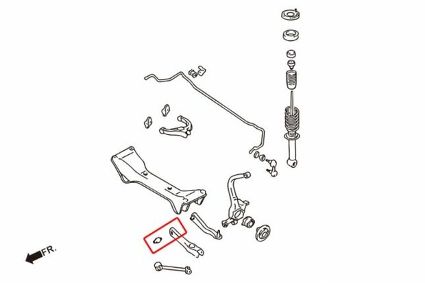Querlenkergummis unten hinten MITSUBISHI ECLIPSE 95-99 Hardrace