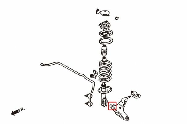 Querlenkergummis klein unter vorne MITSUBISHI 3000GT 91-99 Hardrace