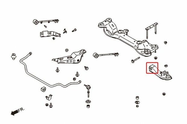 Querlenkergummis unter vorne NISSAN S14/S15 Hardrace