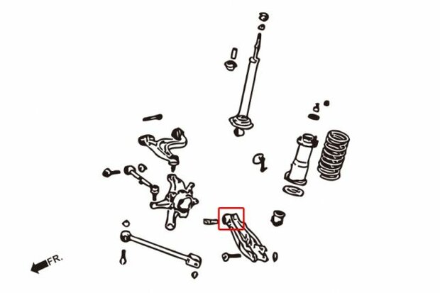 Querlenkergummis unten hinten LEXUS IS200/300/JZX90/100 Hardrace