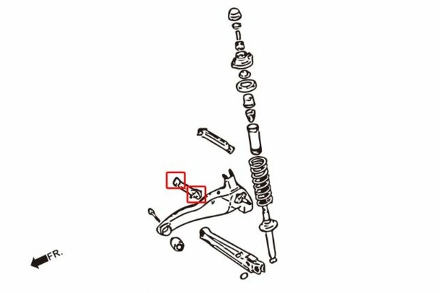 Arme Gummi hinten MITSUBISHI LANCER/VIRAGE/EVO1-3 Hardrace
